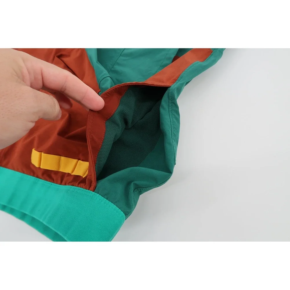 The North Face Trailwear OKT Trail‎ Shorts Mens Large Rust Green Colorblock